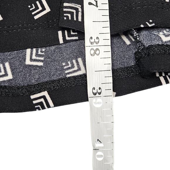 Lauren Ralph Lauren Dress Size 6 Black White Geo Print Long Sleeve Midi Y2K - Picture 8 of 10